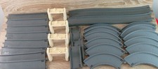 Vtg 1993 Tomy Thomas Train Trackmaster Grey Track Straight Curved Bridge Risers