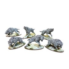 WINTER WILD WOLF WARGS 6 28mm