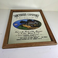Vintage Mirror Southern Comfort Framed Bar Pub Wall Advertising