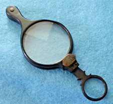 Rare Antique Victorian Folding Horn Rimmed Lorgnettes or Spectacles c1860.