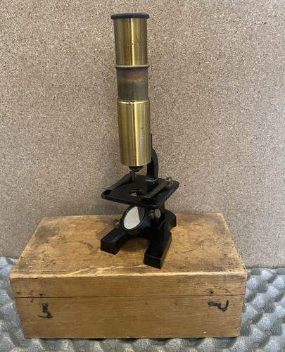 Foden vintage brass microscope - brass,