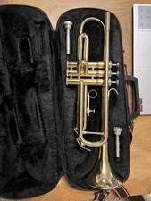 Brass Cornet with Case and Mouthpiece