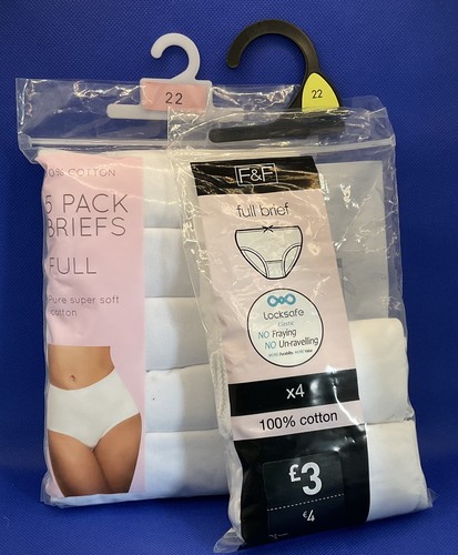 Pairs white full briefs - x,