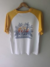 Piko Hawaiian Longboard Wear Raglan Cotton T Shirt Sz  Medium Surf Skate 90s Y2k