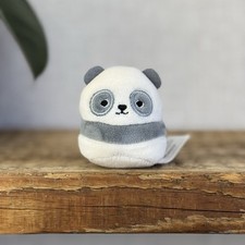 Squishmallow Squishville - PJ Grey Panda Tiny Grey Panda Squishmallow 2” NWOT