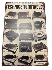 Technics (SL-1200MK2 Etc) Audiophile Hi-Fi Turntable Metal Sign Retro Repro (A4)