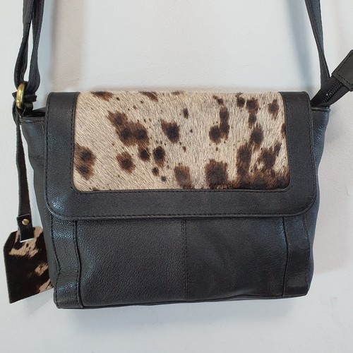Taurus black leather crossbody - taurus,