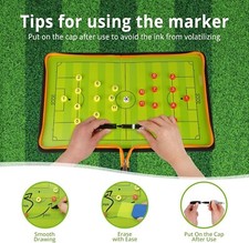 Portable Football Coaches Tactical Board with Marker pieces,Pen and Eraser SPORT
