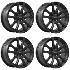 Set of 4 15" Gloss Black Alloy