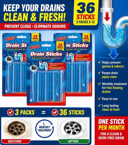 36x drain sticks - odour, remover
