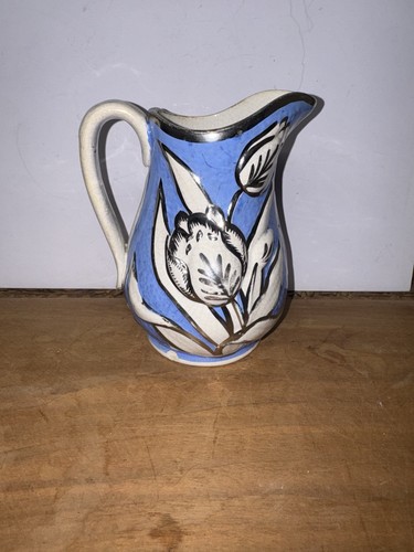 Vintage art deco blue floral - deco,