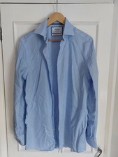 Charles Tyrwhitt 15.5" Extra Slim Fit Blue/White Patterned Shirt