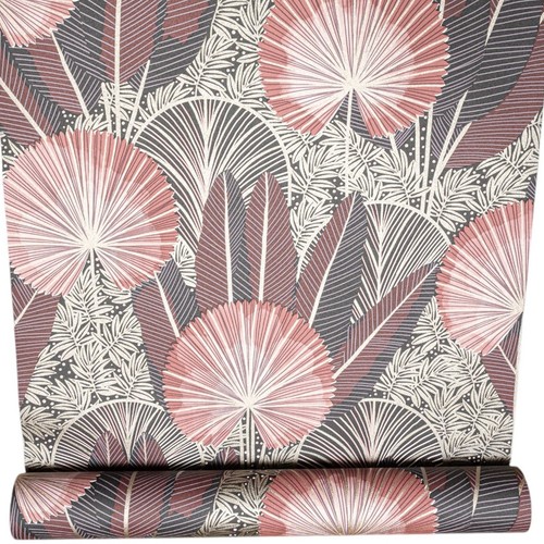 Pink burgundy floral wallpaper - burgundy,