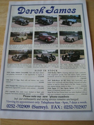 Derek james cars rolls alvis - rolls,
