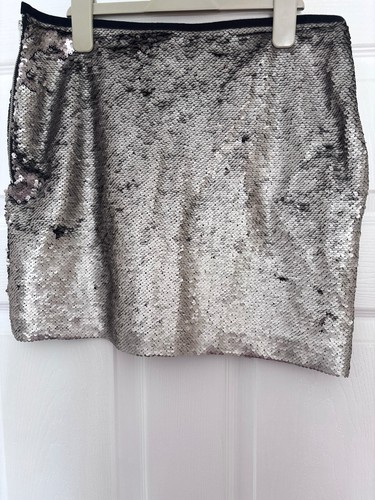 Zara basic silver sequin mini - zara,