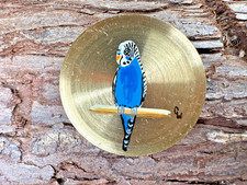 Vintage blue budgie miniature