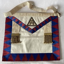 Vintage Masons Masonic Regalia Royal Arch Companion Apron with Brass Adornments