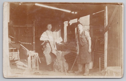 Postcard antique blacksmiths - postcard,
