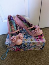 Irregular Choice Walz Away Pink Ladies High Heels Rare Size 7