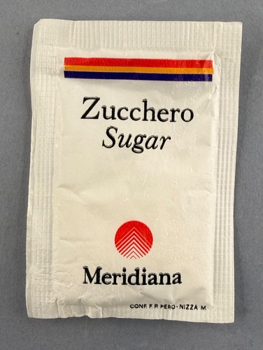 Meridiana airline sugar packet - airline,