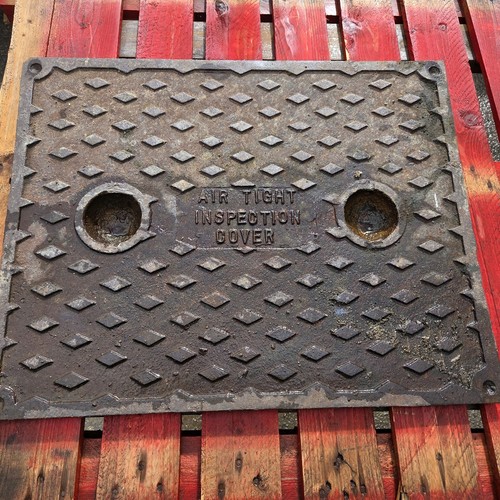 Cast iron manhole cover - iron,