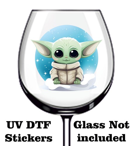 Colourful baby yoda dtf - baby, uv-dtf