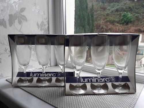 Etched luminarc champagne - 6,
