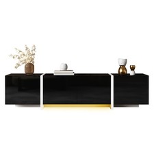TV Stand 170 cm Black TV Unit