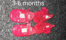Baby girls shoes months - 3-6, x2