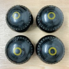 Henselite Super Grip Size 5 Lawn Bowls Set of 4 Black