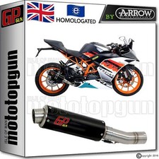 SILENCER GP GUN by ARROW STEEL BLACK KTM RC 390 2013 13 2014 14