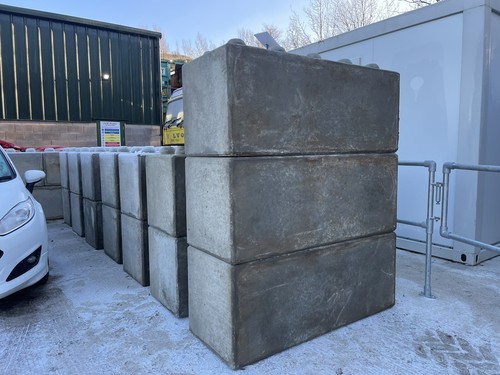 Interlocking concrete blocks