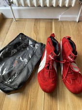 Karting Boots Racing Shoes Size 9 suede Red
