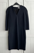 Nicole Farhi Women’s Navy Blue V Neck Smart Dress Size 10