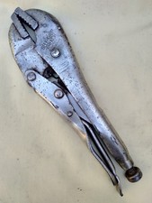 VINTAGE  ORIGINAL  7 ” MOLE SELF GRIP WRENCH  TOOL ENGINEER USED OLD TOOLS 🔵