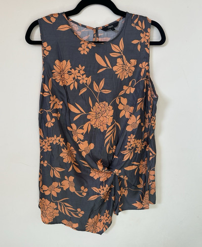 Next grey orange floral twist - grey/orange,