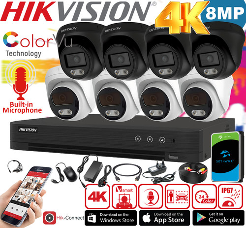 8mp hikvision cctv - hikvision, colorvu