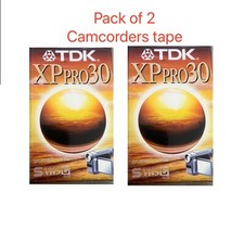 2 x TDK  SE-C30XPPEH XP PRO Super VHS Blank Camcorder Cassette Tape