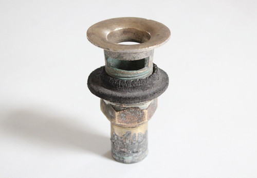 Antique brass sink drain vtg - antique, |
