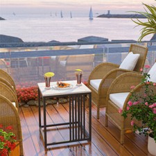 Pro Designed  White Marble Coffee Table Elevated Black Metal Frame Garden Table