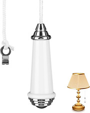 Vaktop Ceramic Bathroom Light, Pull Cord Handle with 100Cm Extension, 8 * 2.4 Cm