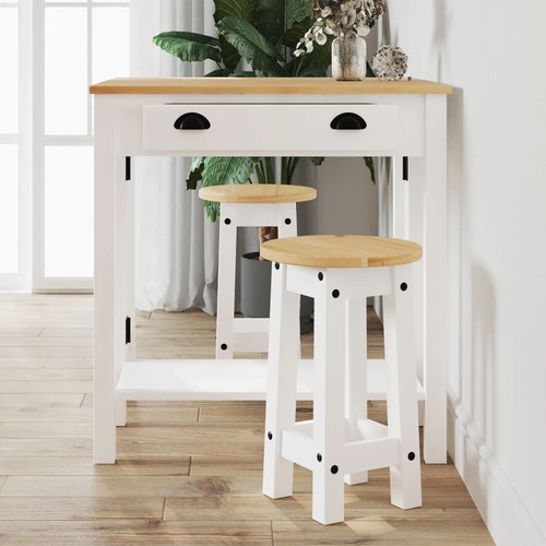 Bar stools pcs white solid - 2,