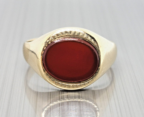 Vintage 9ct gold - 9ct, carnelian