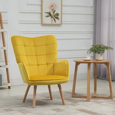 Velvet Wingback Accent Chair