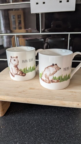 Mama and dada bear mugs - and,
