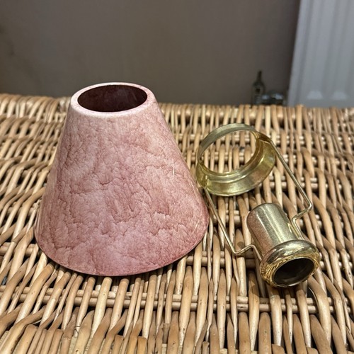 Vintage brass pink candle