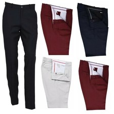 Men's Retro Sta Press Trousers Classic Slim Fit Vintage 60s 70s Mod Pants Slack