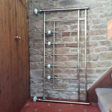Seetall Brass Effect Double Headboard With Brackets And Flynuts. Used