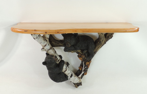 Rustic black bear cubs - bear,