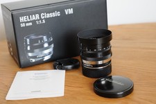 Voigtlander 50mm f1.5 VM Mount Heliar Classic Lens - Hardly Used - Beautiful!
